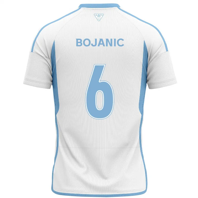 Danxen Kinder Darijan Bojanic #6 Weiß Blau Auswärtstrikot Trikot 2024/25 T-Shirt Schweiz