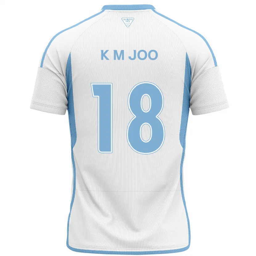 Danxen Kinder Min-Kyu Joo #18 Weiß Blau Auswärtstrikot Trikot 2024/25 T-Shirt Schweiz