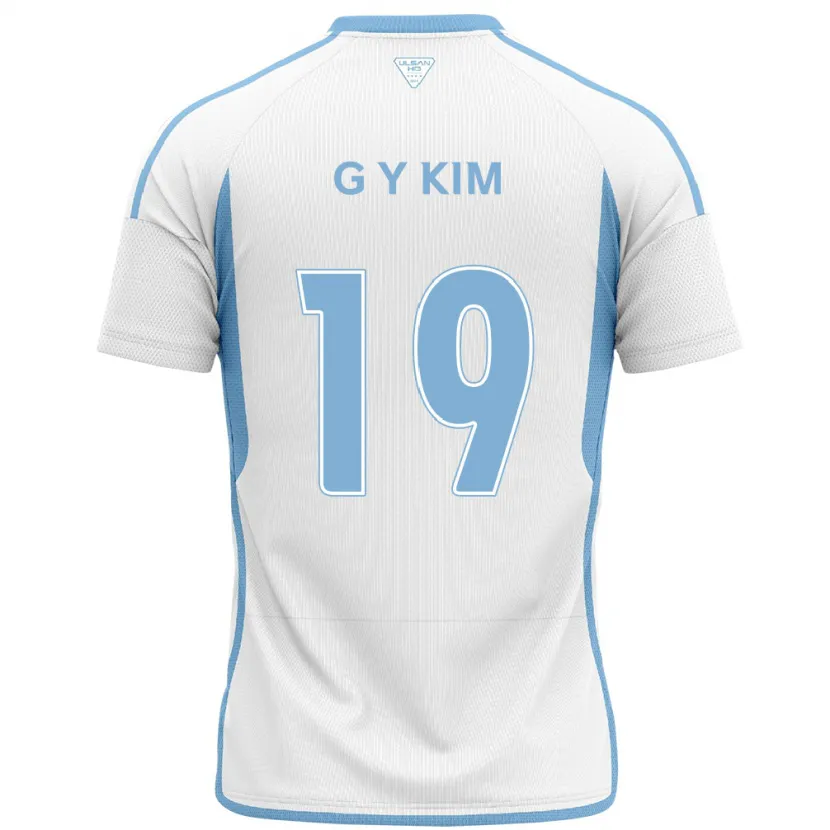 Danxen Kinder Young-Gwon Kim #19 Weiß Blau Auswärtstrikot Trikot 2024/25 T-Shirt Schweiz