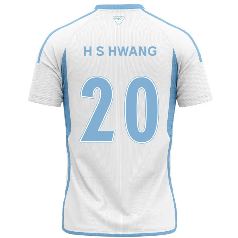 Danxen Kinder Seok-Ho Hwang #20 Weiß Blau Auswärtstrikot Trikot 2024/25 T-Shirt Schweiz