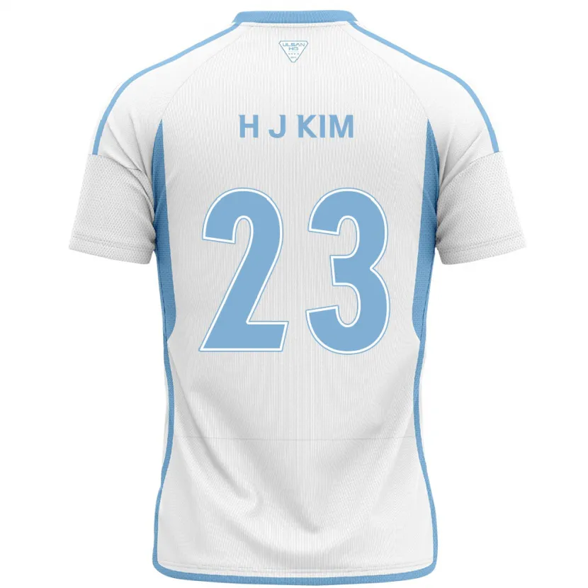 Danxen Kinder Ju-Hwan Kim #23 Weiß Blau Auswärtstrikot Trikot 2024/25 T-Shirt Schweiz