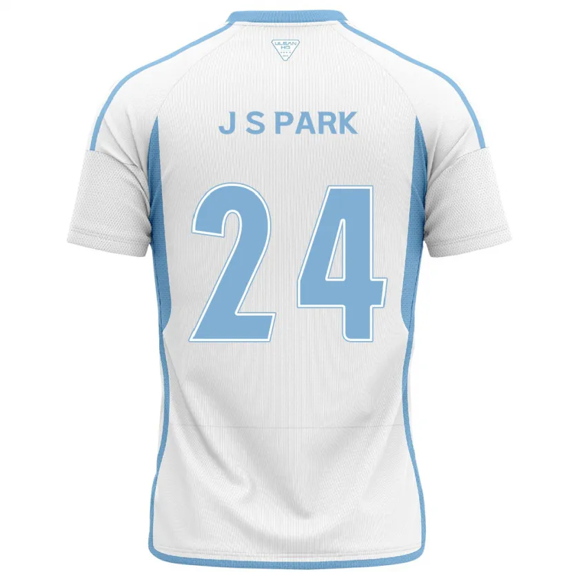 Danxen Kinder Sang-Jun Park #24 Weiß Blau Auswärtstrikot Trikot 2024/25 T-Shirt Schweiz