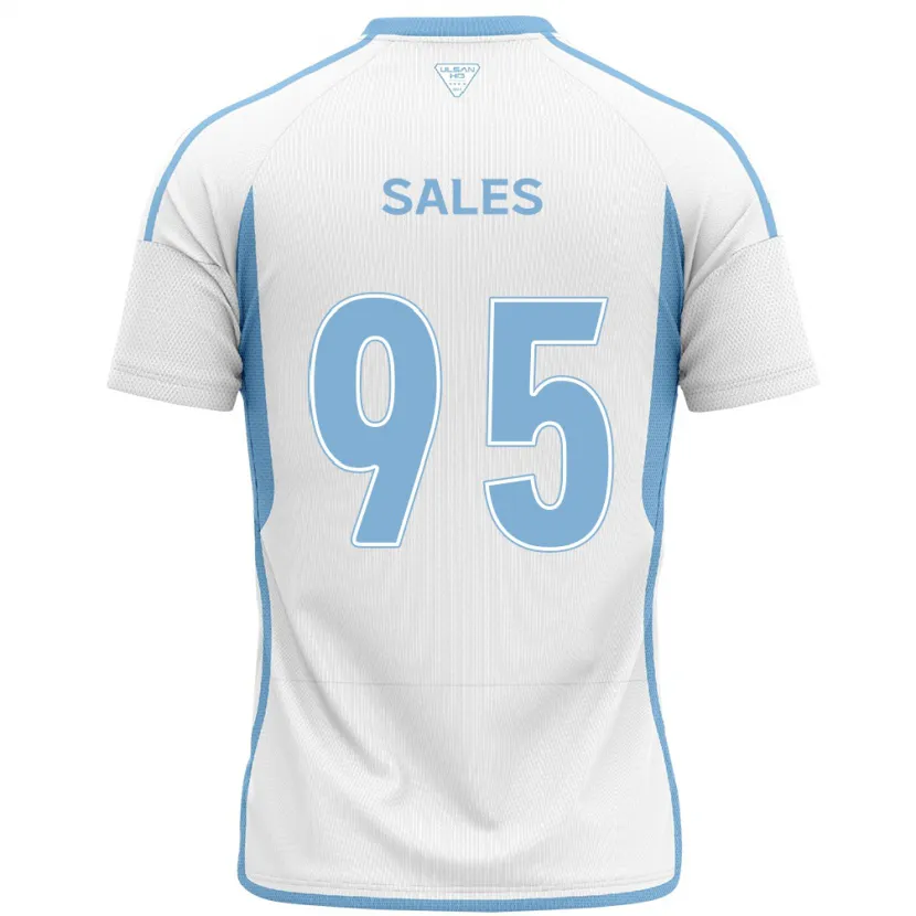 Danxen Kinder Matheus Sales #95 Weiß Blau Auswärtstrikot Trikot 2024/25 T-Shirt Schweiz