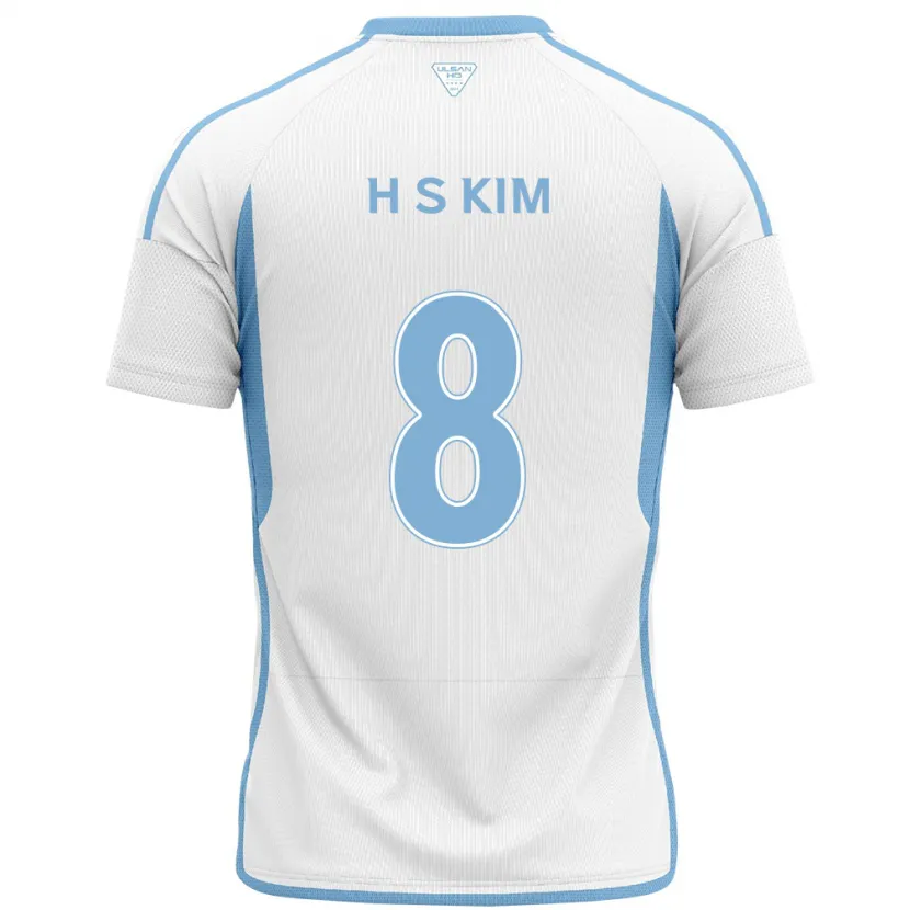 Danxen Kinder Seung-Hyun Kim #8 Weiß Blau Auswärtstrikot Trikot 2024/25 T-Shirt Schweiz