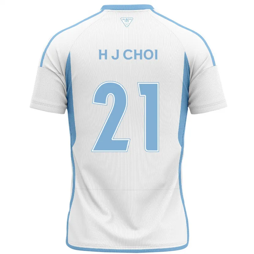 Danxen Kinder Ju-Ho Choi #21 Weiß Blau Auswärtstrikot Trikot 2024/25 T-Shirt Schweiz