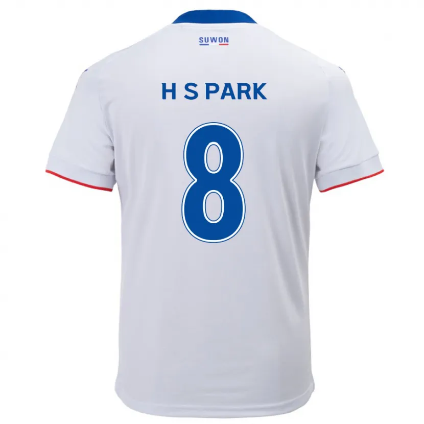 Danxen Kinder Sang-Hyeok Park #8 Weiß Blau Auswärtstrikot Trikot 2024/25 T-Shirt Schweiz