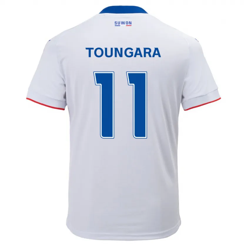 Danxen Kinder Aboubacar Toungara #11 Weiß Blau Auswärtstrikot Trikot 2024/25 T-Shirt Schweiz