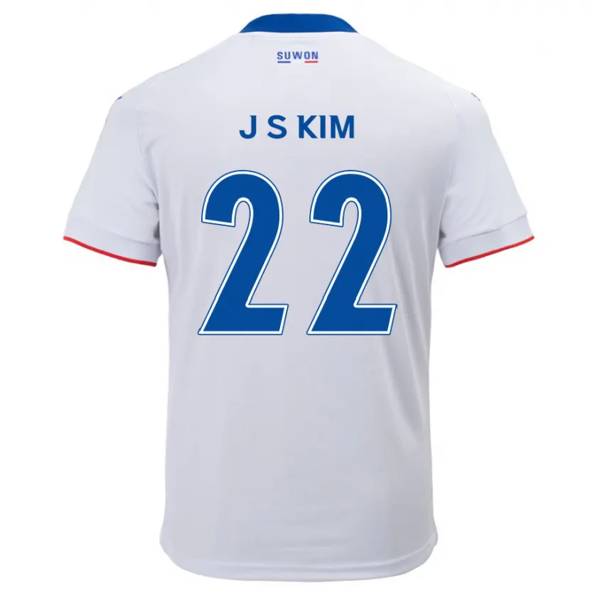 Danxen Kinder Sang-Jun Kim #22 Weiß Blau Auswärtstrikot Trikot 2024/25 T-Shirt Schweiz