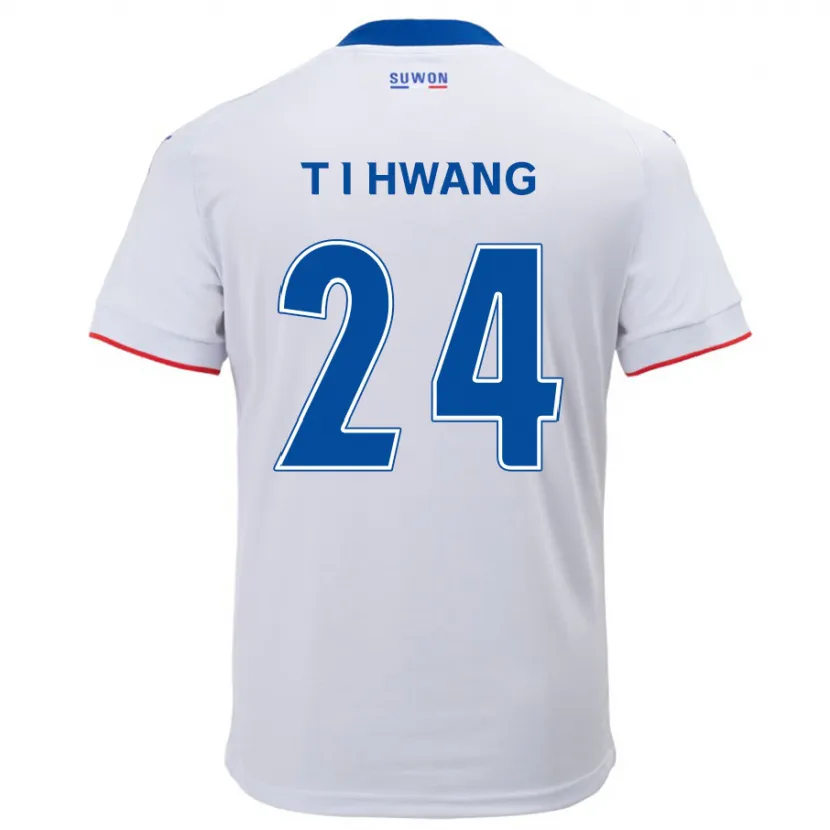 Danxen Kinder In-Taek Hwang #24 Weiß Blau Auswärtstrikot Trikot 2024/25 T-Shirt Schweiz