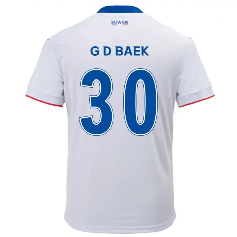 Danxen Kinder Dong-Gyu Baek #30 Weiß Blau Auswärtstrikot Trikot 2024/25 T-Shirt Schweiz