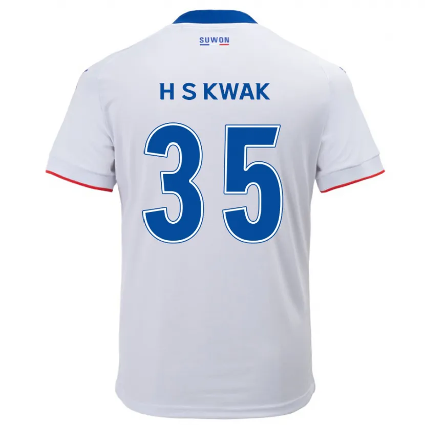 Danxen Kinder Sung-Hoon Kwak #35 Weiß Blau Auswärtstrikot Trikot 2024/25 T-Shirt Schweiz