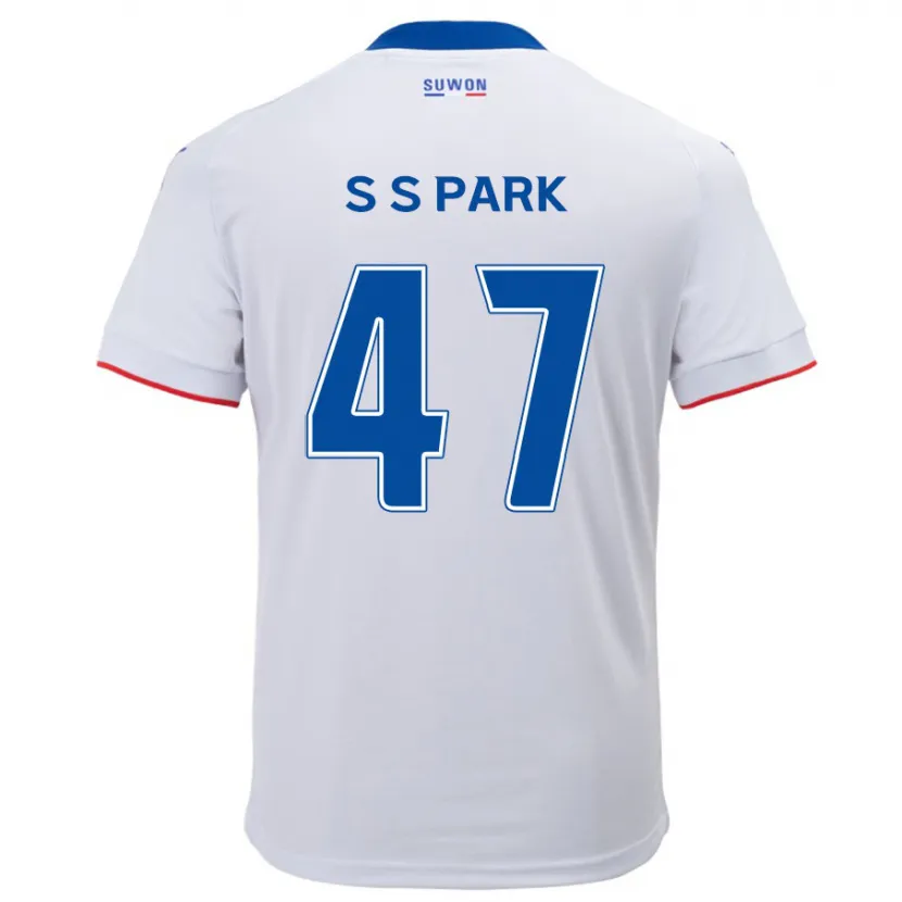 Danxen Kinder Seung-Soo Park #47 Weiß Blau Auswärtstrikot Trikot 2024/25 T-Shirt Schweiz