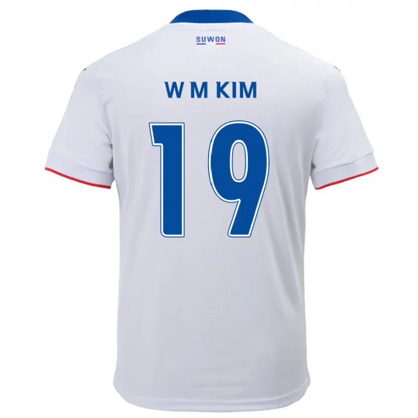 Danxen Kinder Min-Woo Kim #19 Weiß Blau Auswärtstrikot Trikot 2024/25 T-Shirt Schweiz