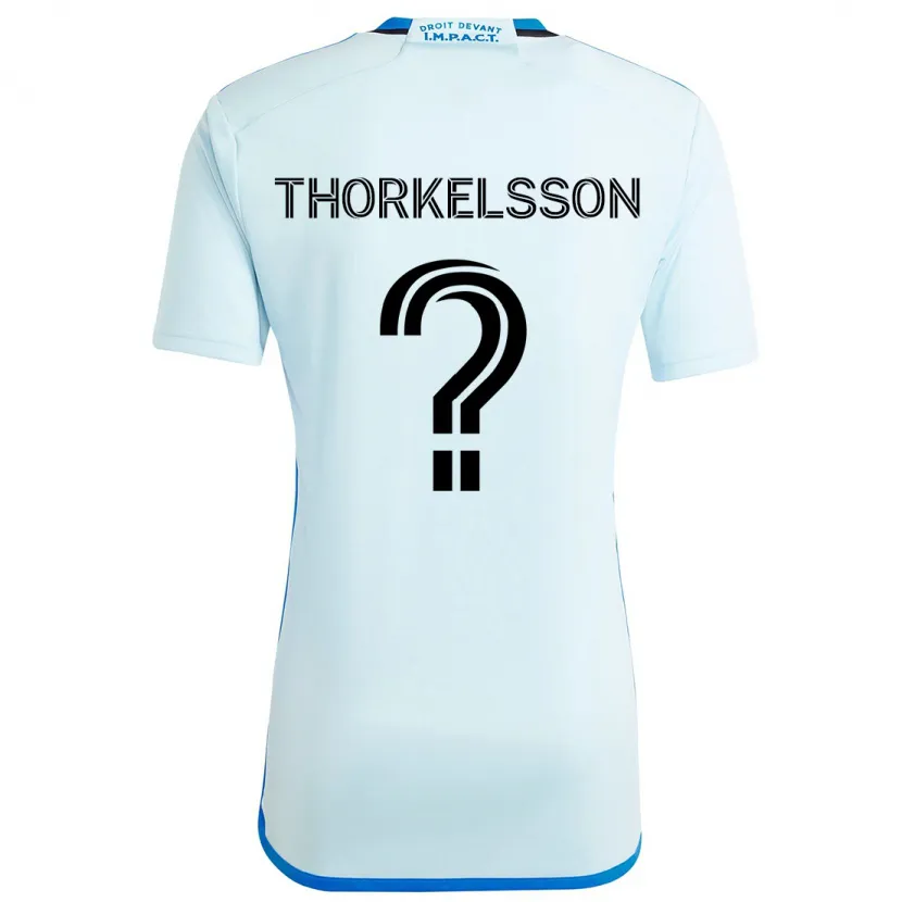 Danxen Kinder Róbert Orri Thorkelsson #0 Eisblau Auswärtstrikot Trikot 2024/25 T-Shirt Schweiz