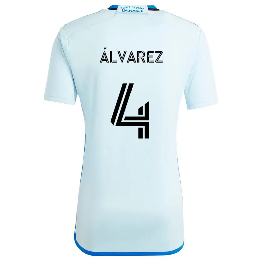 Danxen Kinder Fernando Álvarez #4 Eisblau Auswärtstrikot Trikot 2024/25 T-Shirt Schweiz