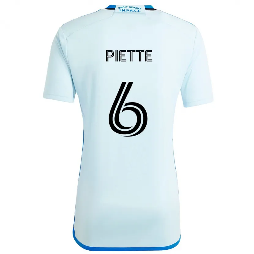 Danxen Kinder Samuel Piette #6 Eisblau Auswärtstrikot Trikot 2024/25 T-Shirt Schweiz