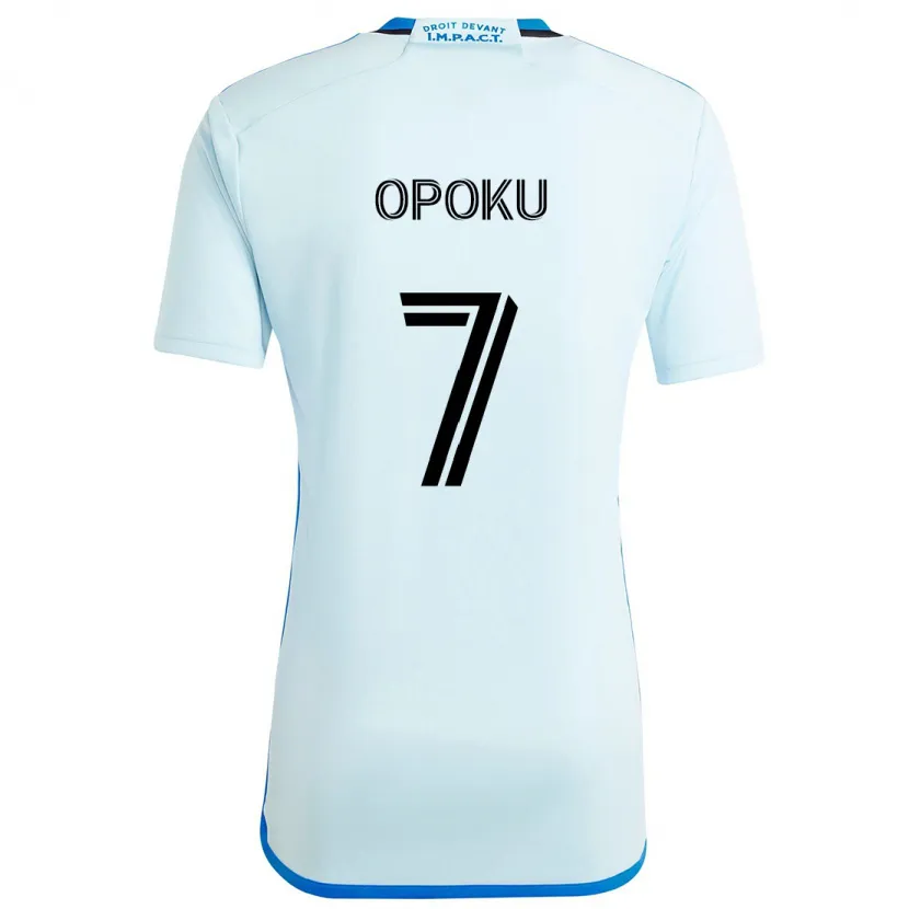 Danxen Kinder Kwadwo Opoku #7 Eisblau Auswärtstrikot Trikot 2024/25 T-Shirt Schweiz