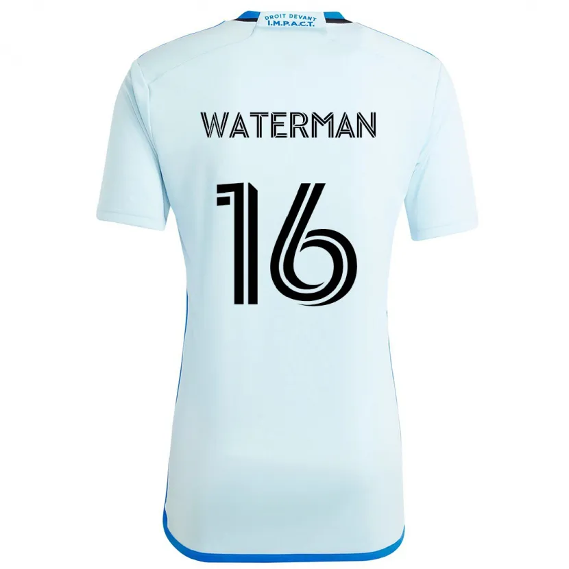 Danxen Kinder Joel Waterman #16 Eisblau Auswärtstrikot Trikot 2024/25 T-Shirt Schweiz