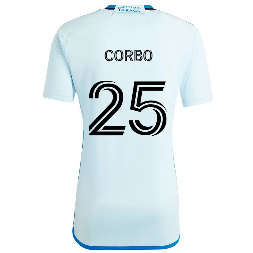 Danxen Kinder Gabriele Corbo #25 Eisblau Auswärtstrikot Trikot 2024/25 T-Shirt Schweiz