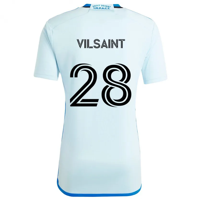 Danxen Kinder Jules-Anthony Vilsaint #28 Eisblau Auswärtstrikot Trikot 2024/25 T-Shirt Schweiz