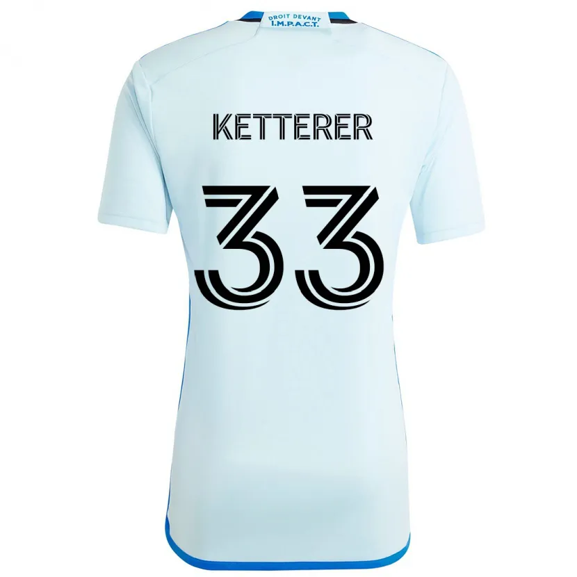 Danxen Kinder Logan Ketterer #33 Eisblau Auswärtstrikot Trikot 2024/25 T-Shirt Schweiz