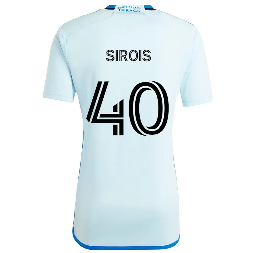 Danxen Kinder Jonathan Sirois #40 Eisblau Auswärtstrikot Trikot 2024/25 T-Shirt Schweiz