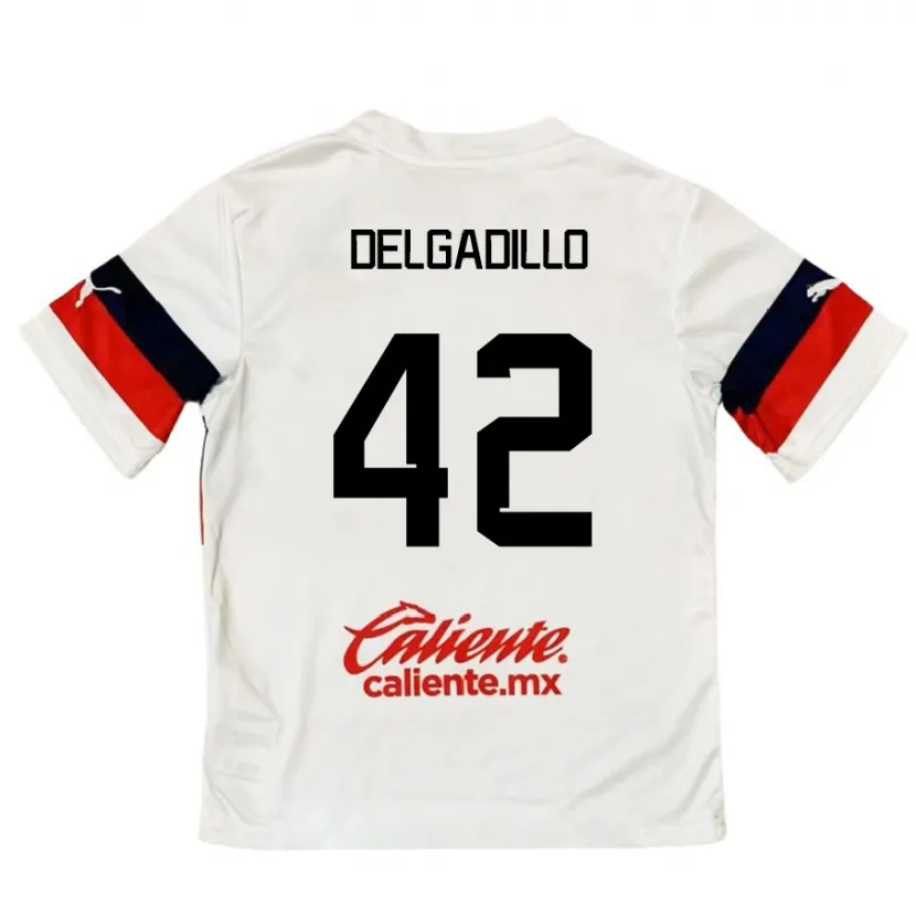 Danxen Kinder Diego Delgadillo #42 Weiß Rot Auswärtstrikot Trikot 2024/25 T-Shirt Schweiz