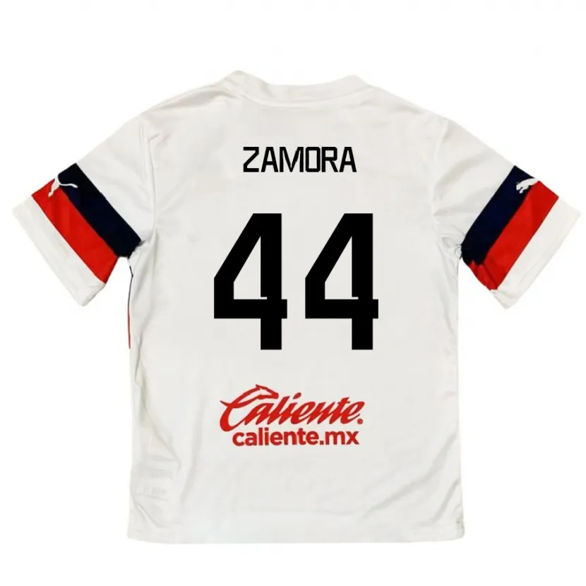 Danxen Kinder Saúl Zamora #44 Weiß Rot Auswärtstrikot Trikot 2024/25 T-Shirt Schweiz