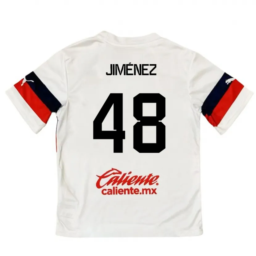 Danxen Kinder Leonardo Jiménez #48 Weiß Rot Auswärtstrikot Trikot 2024/25 T-Shirt Schweiz