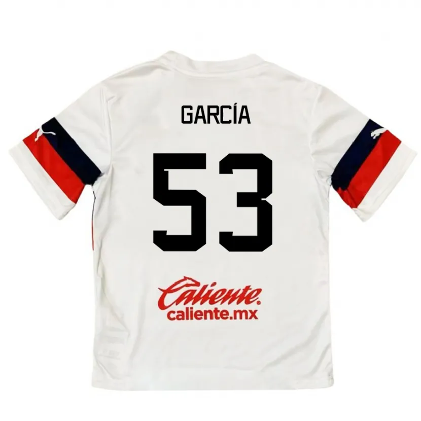 Danxen Kinder Uziel García #53 Weiß Rot Auswärtstrikot Trikot 2024/25 T-Shirt Schweiz