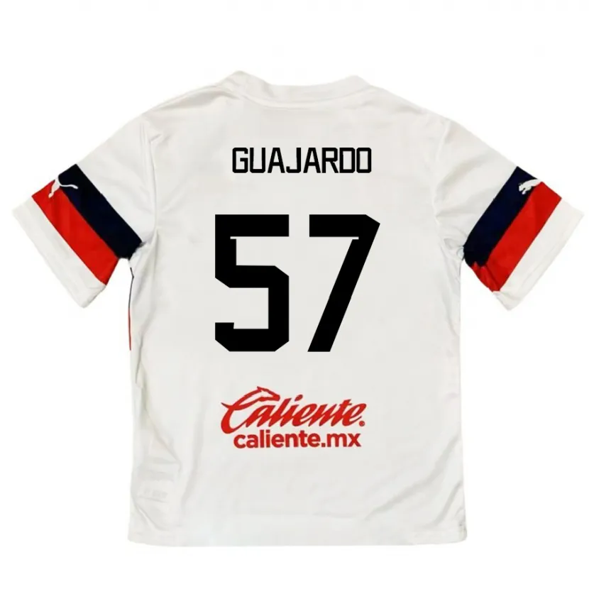 Danxen Kinder Dylan Guajardo #57 Weiß Rot Auswärtstrikot Trikot 2024/25 T-Shirt Schweiz