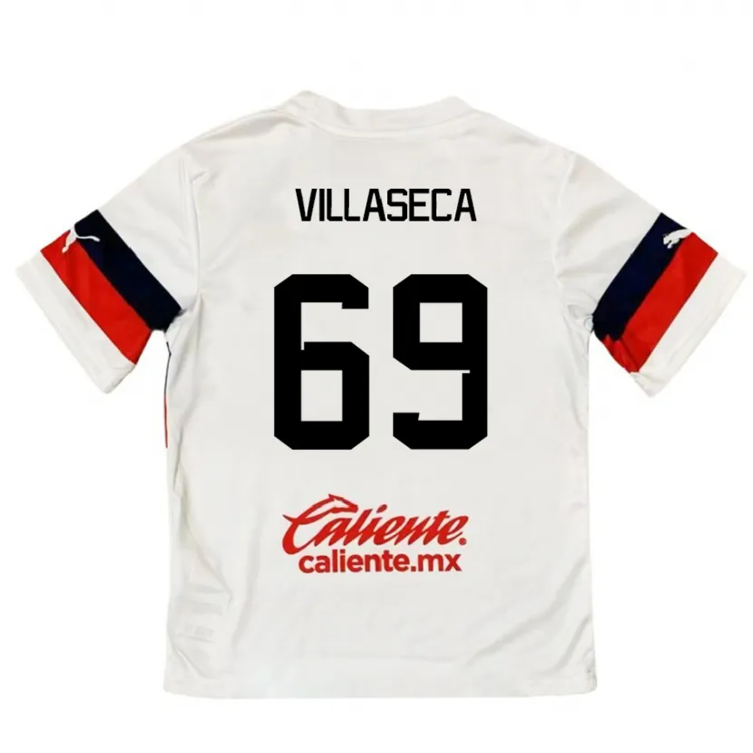 Danxen Kinder Daniel Villaseca #69 Weiß Rot Auswärtstrikot Trikot 2024/25 T-Shirt Schweiz