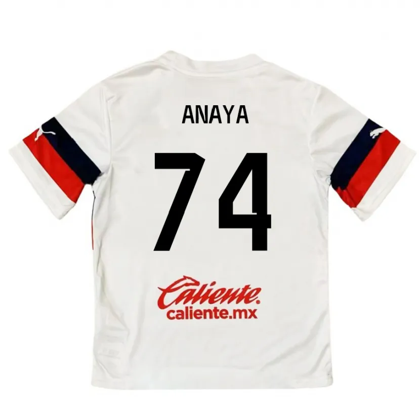 Danxen Kinder Mario Anaya #74 Weiß Rot Auswärtstrikot Trikot 2024/25 T-Shirt Schweiz