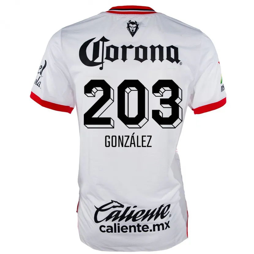 Danxen Kinder Luis González #203 Weiß Rot Auswärtstrikot Trikot 2024/25 T-Shirt Schweiz