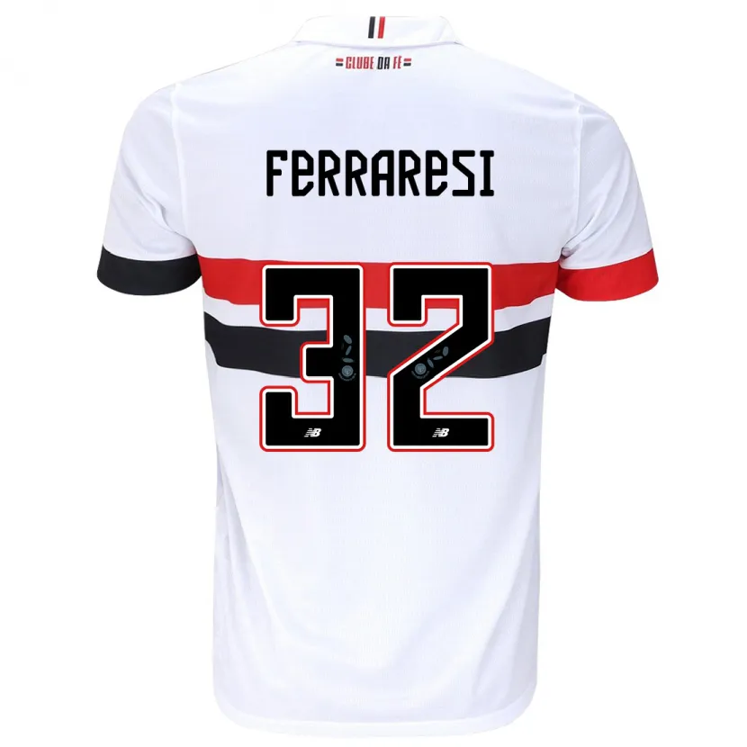 Danxen Herren Nahuel Ferraresi #32 Weiß Rot Schwarz Heimtrikot Trikot 2024/25 T-Shirt Schweiz