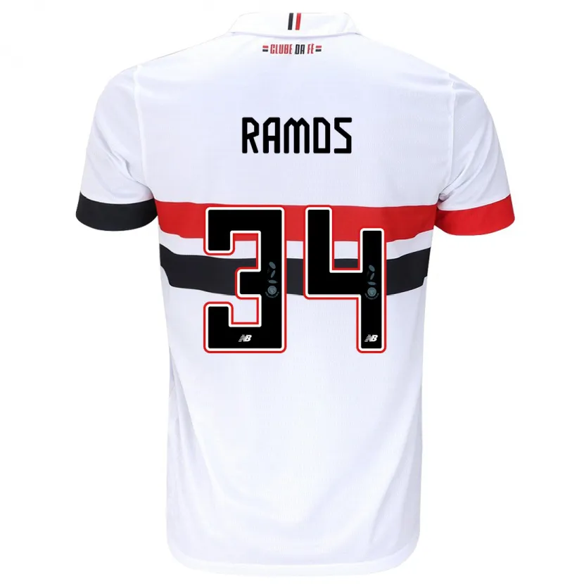 Danxen Herren Raí Ramos #34 Weiß Rot Schwarz Heimtrikot Trikot 2024/25 T-Shirt Schweiz