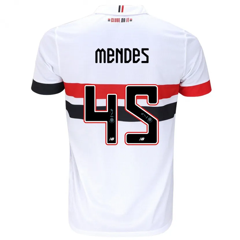 Danxen Herren Nathan Mendes #45 Weiß Rot Schwarz Heimtrikot Trikot 2024/25 T-Shirt Schweiz