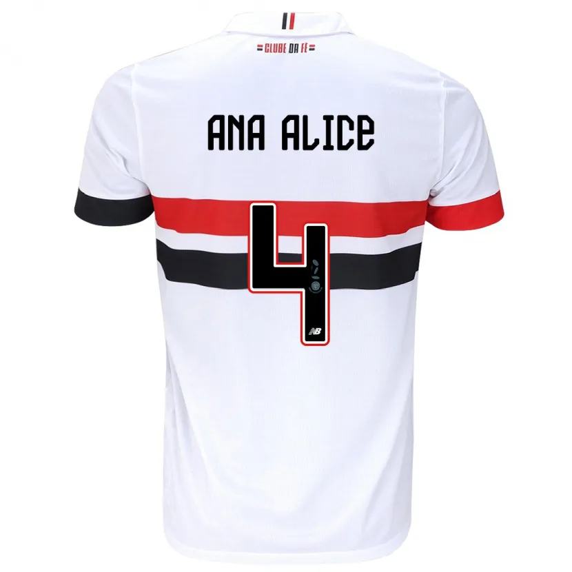 Danxen Herren Ana Alice Luciano Da Silva #4 Weiß Rot Schwarz Heimtrikot Trikot 2024/25 T-Shirt Schweiz