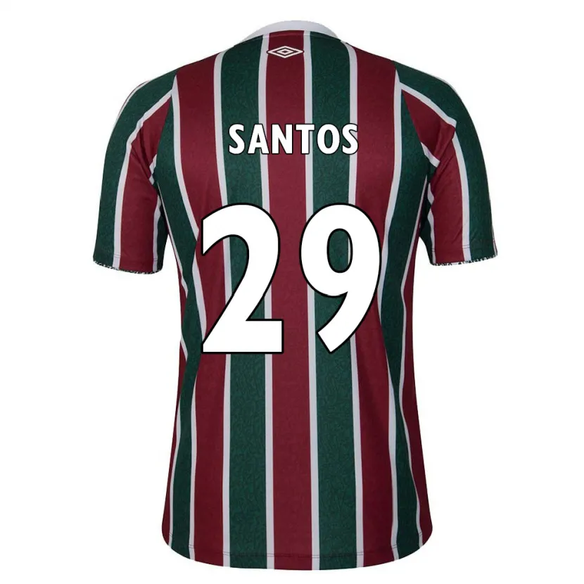 Danxen Herren Thiago Santos #29 Grün Kastanienbraun Weiß Heimtrikot Trikot 2024/25 T-Shirt Schweiz