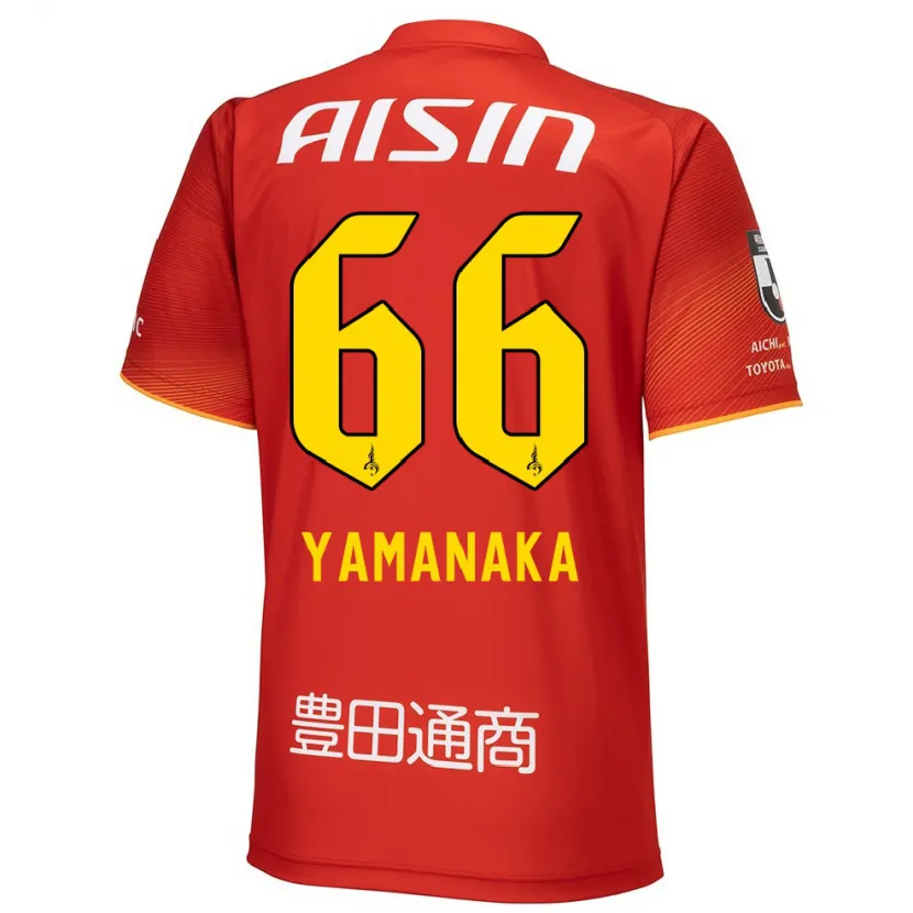 Danxen Herren Ryosuke Yamanaka #66 Rot Weiß Gelb Heimtrikot Trikot 2024/25 T-Shirt Schweiz