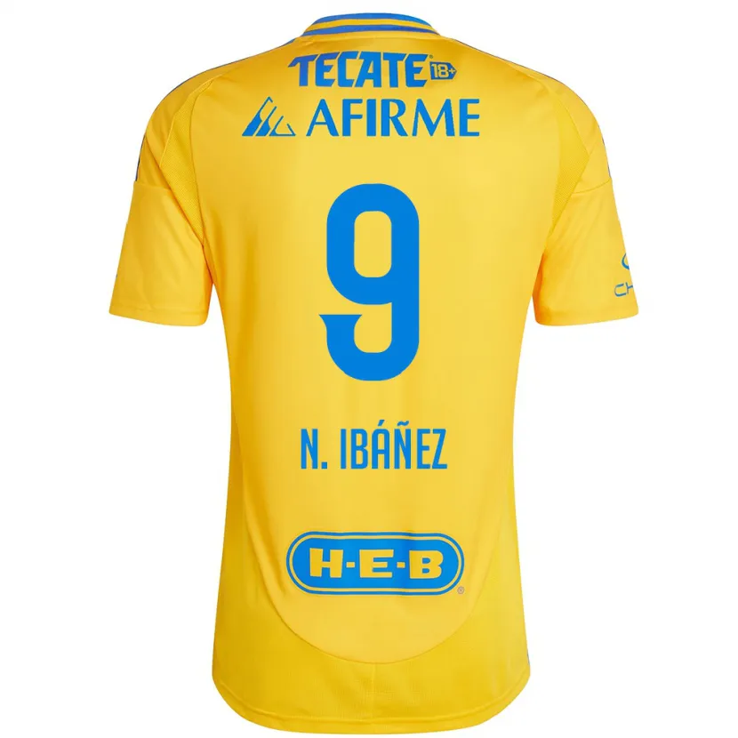 Danxen Herren Nicolás Ibáñez #9 Goldgelb Heimtrikot Trikot 2024/25 T-Shirt Schweiz