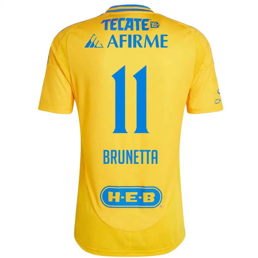 Danxen Herren Juan Brunetta #11 Goldgelb Heimtrikot Trikot 2024/25 T-Shirt Schweiz