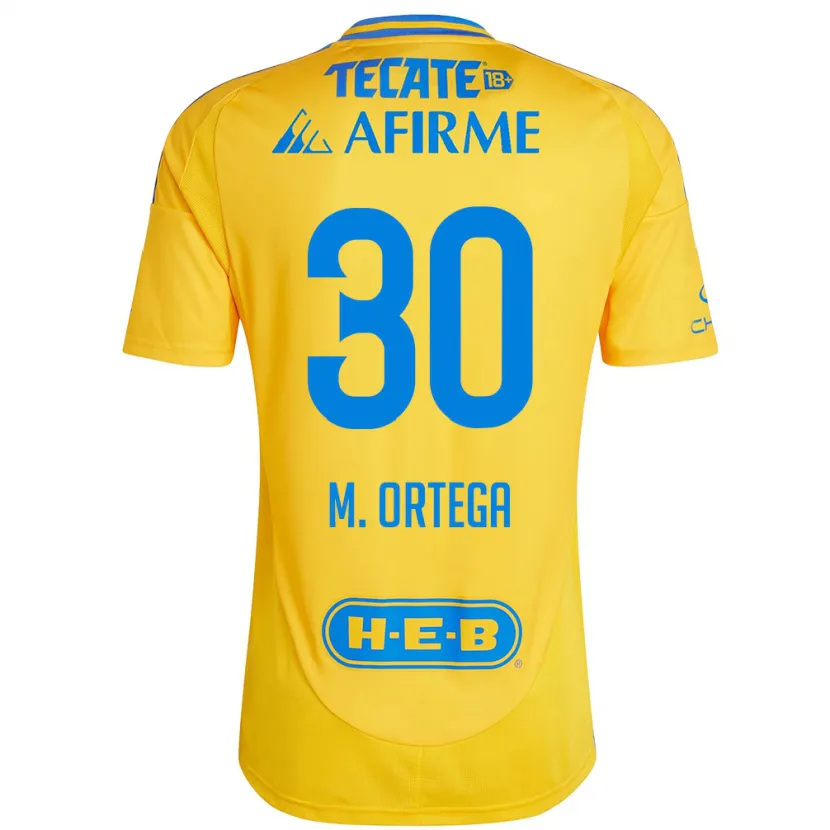 Danxen Herren Miguel Ortega #30 Goldgelb Heimtrikot Trikot 2024/25 T-Shirt Schweiz