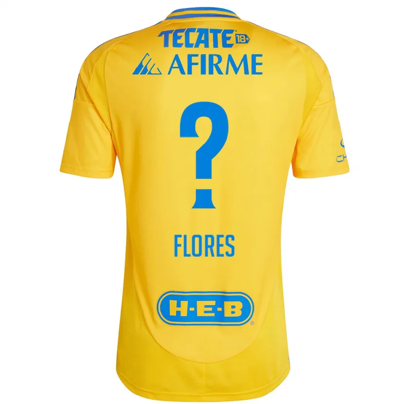 Danxen Herren Hernán Flores #0 Goldgelb Heimtrikot Trikot 2024/25 T-Shirt Schweiz