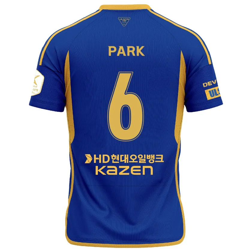 Danxen Herren Jun Park #6 Blau Gelb Heimtrikot Trikot 2024/25 T-Shirt Schweiz