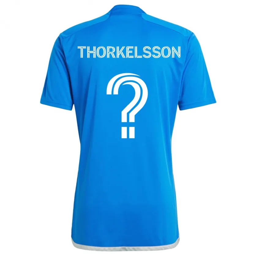 Danxen Herren Róbert Orri Thorkelsson #0 Blau Weiss Heimtrikot Trikot 2024/25 T-Shirt Schweiz