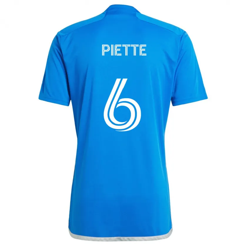 Danxen Herren Samuel Piette #6 Blau Weiss Heimtrikot Trikot 2024/25 T-Shirt Schweiz