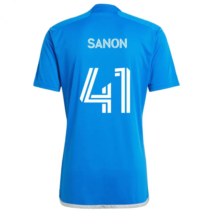 Danxen Herren Jérémy Sanon #41 Blau Weiss Heimtrikot Trikot 2024/25 T-Shirt Schweiz