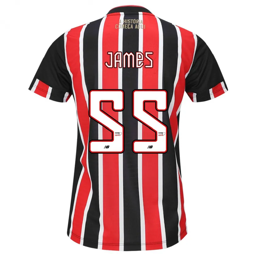 Danxen Herren James Rodríguez #55 Schwarz Rot Weiß Auswärtstrikot Trikot 2024/25 T-Shirt Schweiz