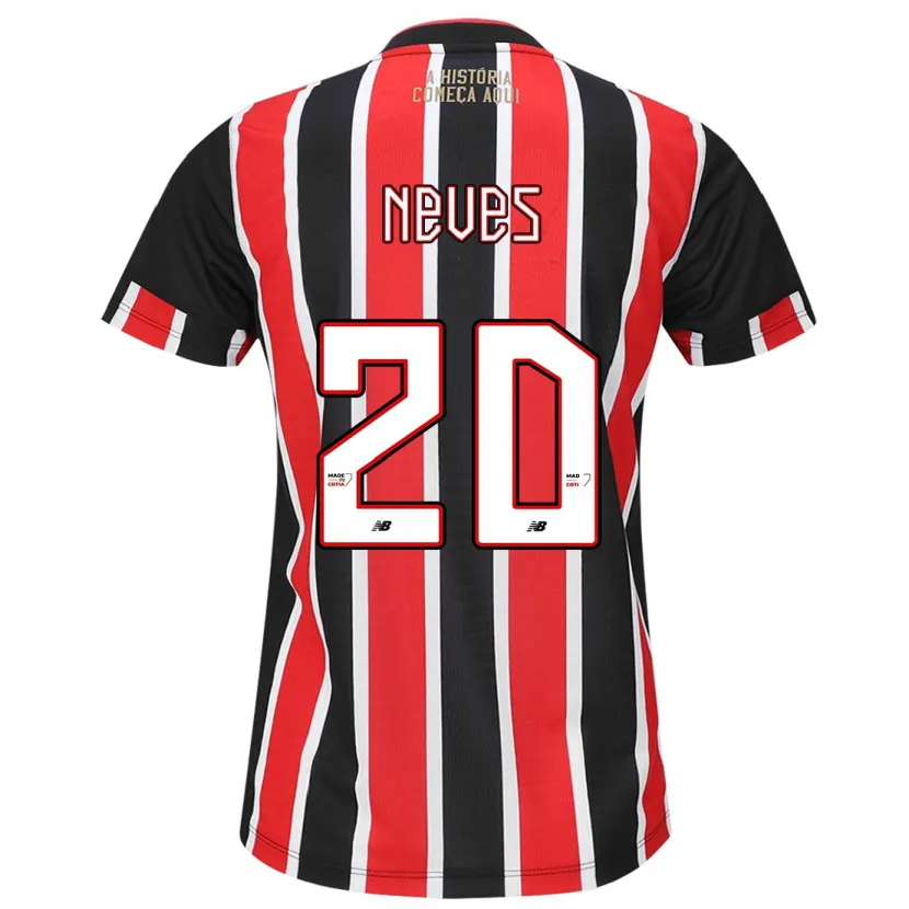 Danxen Herren Gabriel Neves #20 Schwarz Rot Weiß Auswärtstrikot Trikot 2024/25 T-Shirt Schweiz